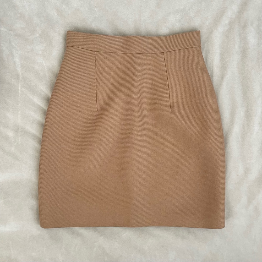 LADO BOKUCHAVA - Cotten Drill Mini Skirt in Camel - Size XS